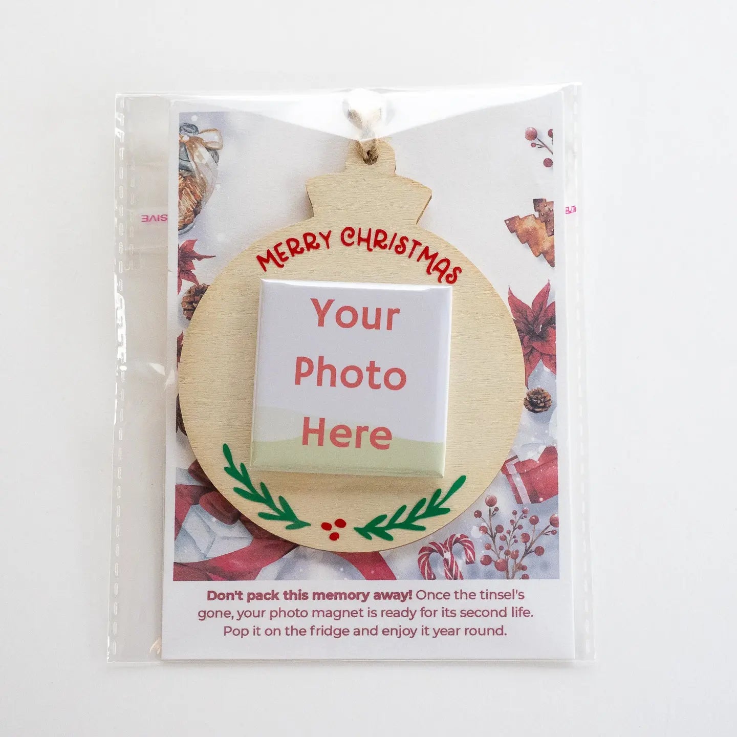 Christmas Bauble Custom Photo Magnet Attractive Memories Ltd.